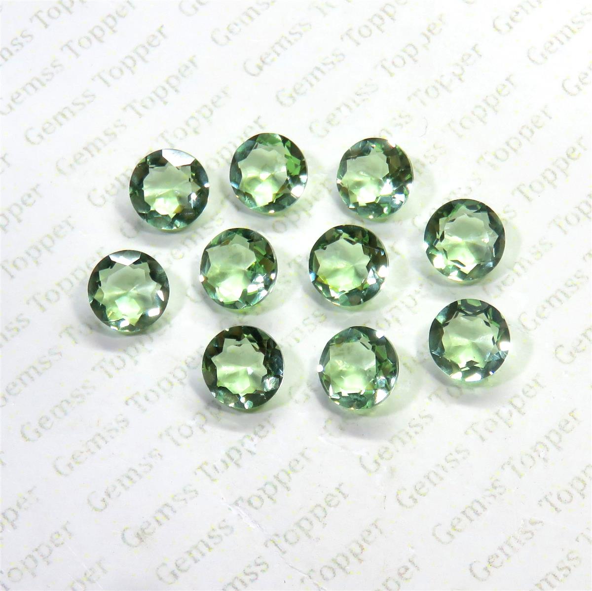 Green Amethyst 5x5 mm Round Faceted